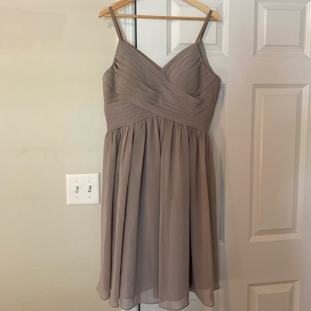 Azazie “Sonia” Silver Bridesmaid Dress